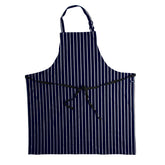 Dennys Blue Striped Bib Apron w/ Adjustable Halter